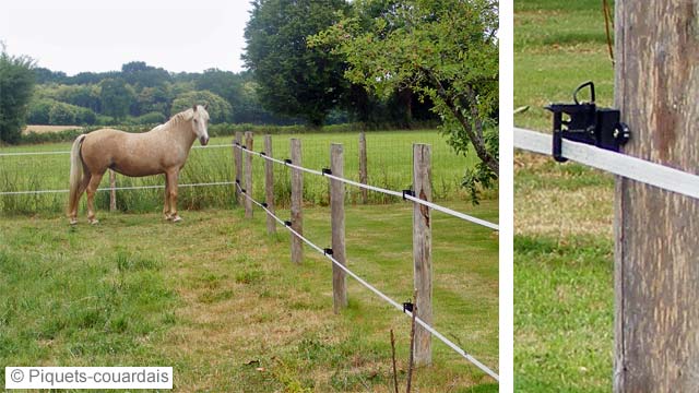Exemple d'une clôture pour chevaux